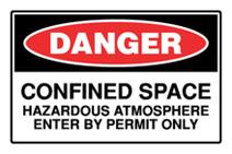 Danger - Confined Space Hazardous Atmosphere